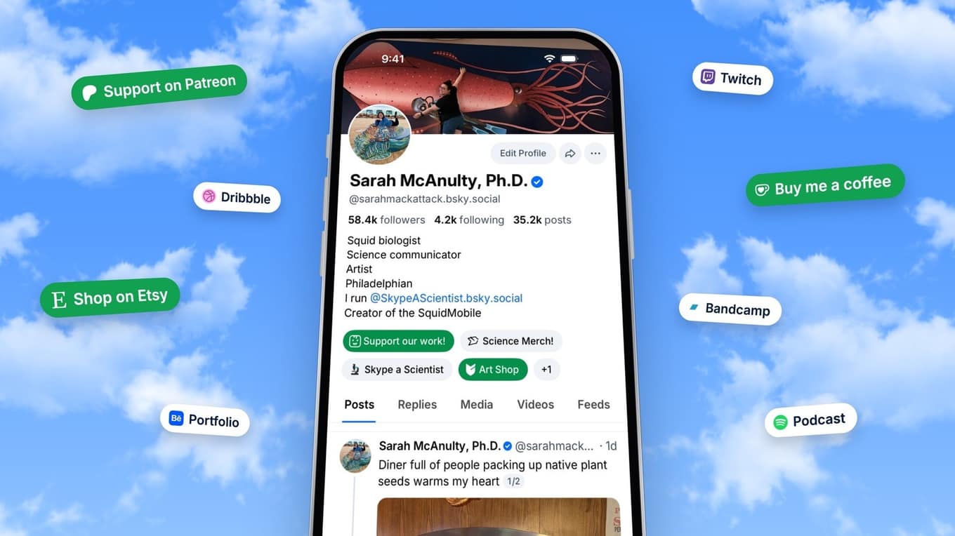 Bluesky iPad desteği ve profil linkleriyle güncellendi
