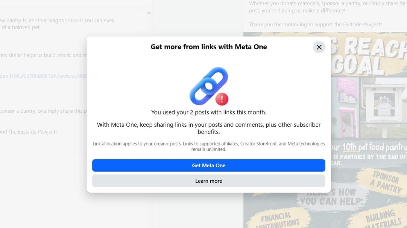 Meta, belediye ve sivil toplum sayfalarına link paylaşımını ücretlendirmeye başladı